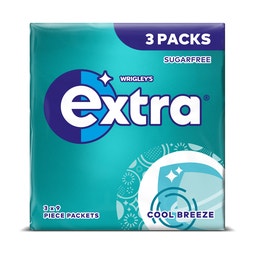 EXTRA Cool Breeze Chewing Gum Sugarfree Multipack 3 x 9 Pieces image