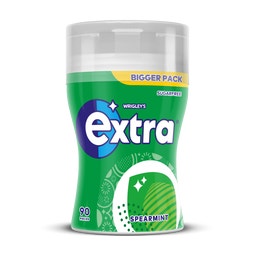 EXTRA Spearmint Chewing Gum Sugarfree Large Bottle 90 Pieces image