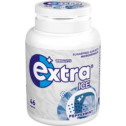 EXTRA Ice Peppermint Chewing Gum Sugarfree Bottle 46 Pieces image