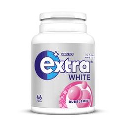 EXTRA White Bubblemint Chewing Gum Sugarfree Bottle 46 Pieces image