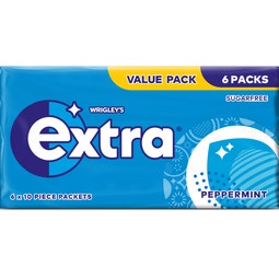 EXTRA Peppermint Chewing Gum Sugarfree Multipack 6x10 Pieces image