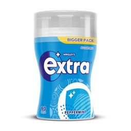 EXTRA Peppermint Chewing Gum Sugarfree Large Bottle 90 Pieces image