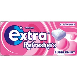 EXTRA Refreshers Bubblemint Sugarfree Chewing Gum Handy Box 7pcs image