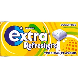 EXTRA Refreshers Tropical Sugar Free Chewing Gum Handy Box 7pcs image