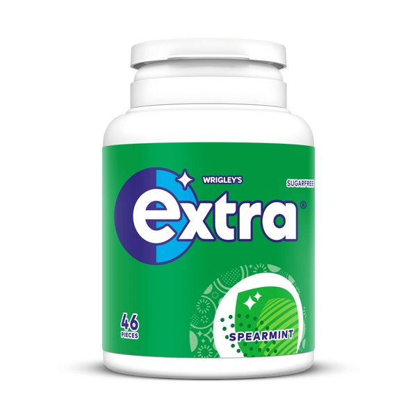 EXTRA Spearmint Chewing Gum, Sugar-free, Bottle 46 Pieces