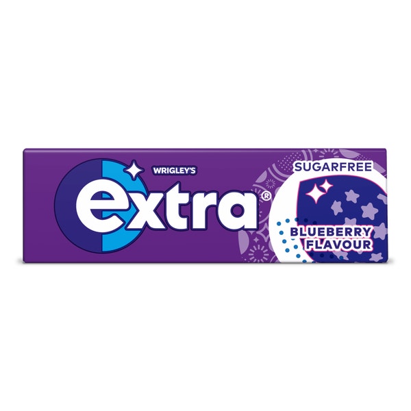 EXTRA Blueberry Flavour Sugarfree Chewing Gum 10 pieces