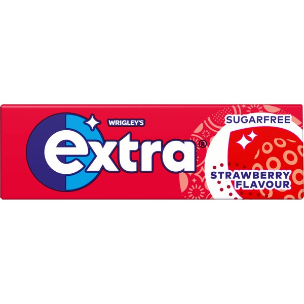 EXTRA Strawberry Flavour Chewing Gum Sugarfree 10 Pieces