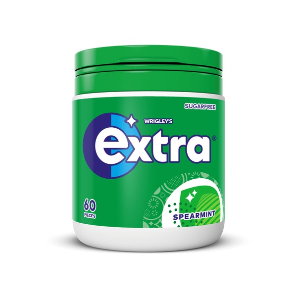 EXTRA Spearmint Chewing Gum Sugarfree Bottle 60 pieces