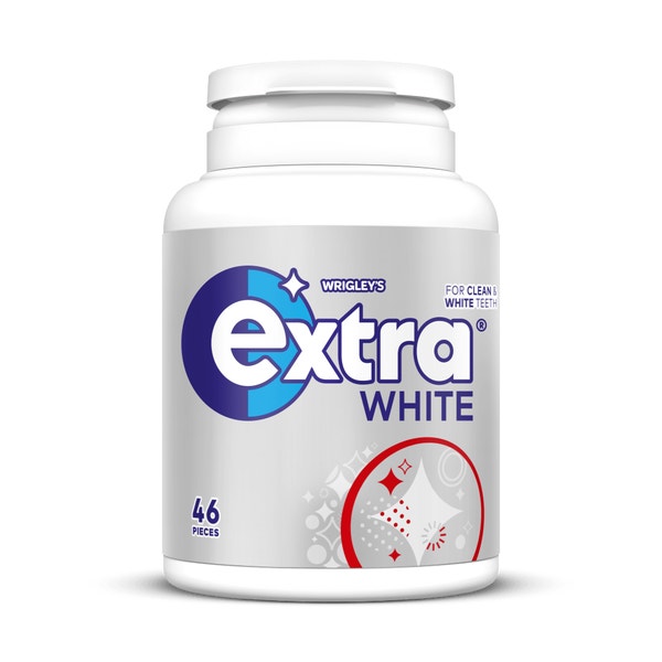 EXTRA White Chewing Gum Sugarfree Bottle 46 Pieces